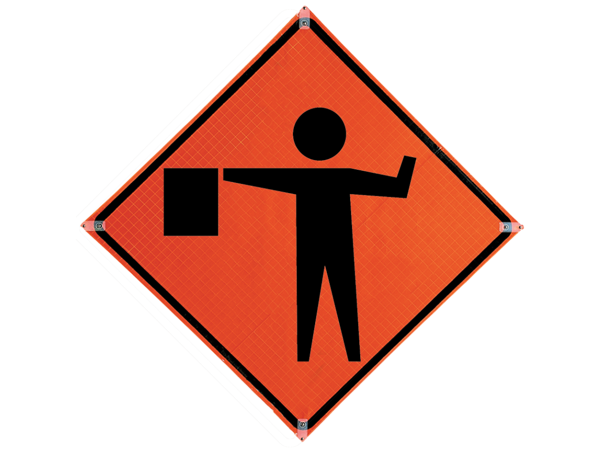 Roll Up Sign, 36x36 Reflective PP HF Ice In Road