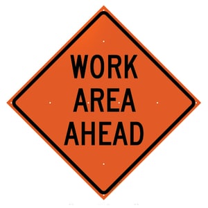 Roll Up Sign, 36x36 Reflective PP HF Wet Paint