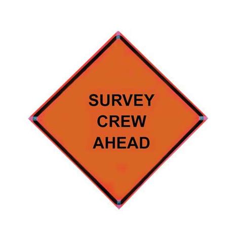 Roll Up Sign, 36x36 Reflective PP HF Weed Spraying Crew Ahead