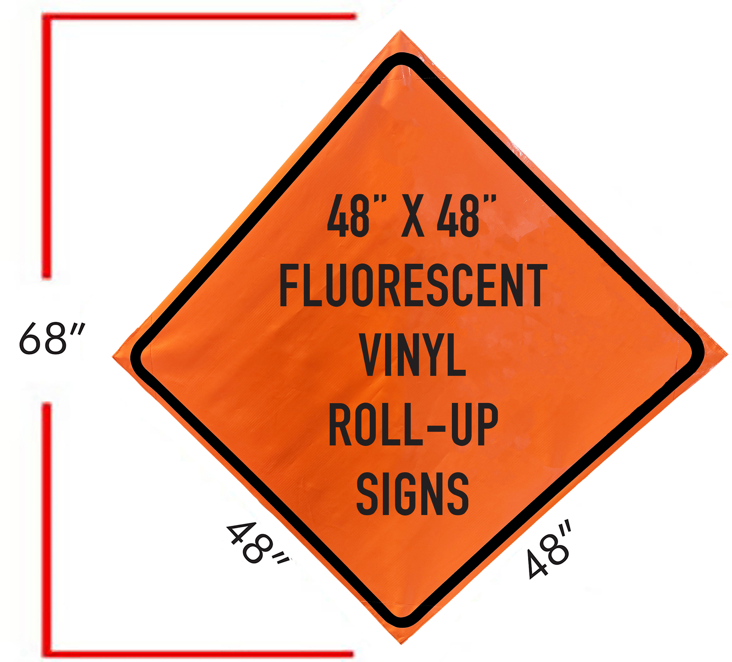 Roll Up Sign 48x48 Avery OmiBrite (WU7014) PP HF Caution Flood Area
