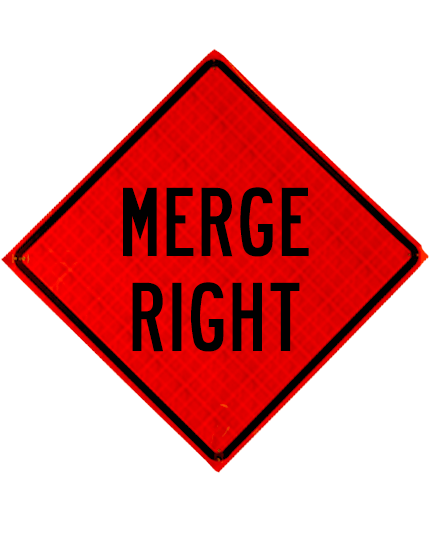 Roll Up Sign 48x48 Avery OmiBrite (WU7014) PP HF Merge Right Words