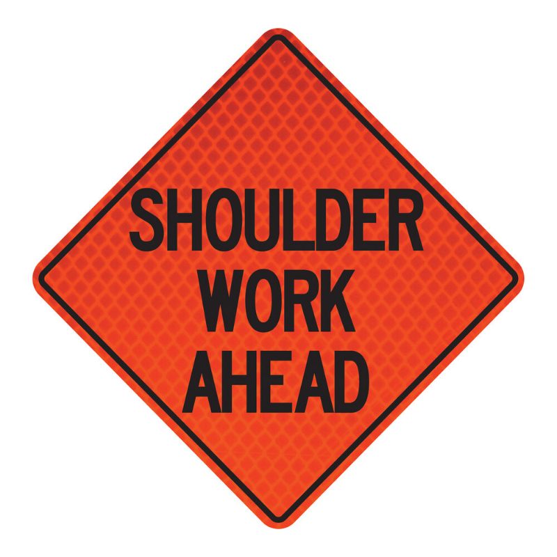 Roll Up Sign, 48x48 Diamond Grade SP NF Shoulder Work (W21-5)