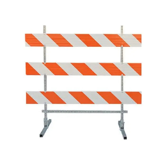 Type III Economy Barricade 6' Phoenix Rails, 3M Flexible Prismatic (336) Sheeting One Side, Chevron