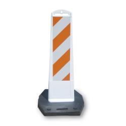 Premier Vertical Panel Barricade, White HD Avery (6143) 2-Sides LH/LH, 8" x 34", 20 lb Base