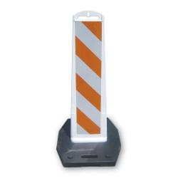 Step-N-Lock, 8" x 36" White Vertical Panel 3M Flexible Prismatic (3334) 2-Sides, 28 lb Base