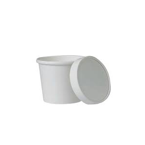 Cont Plas 12oz Rect White Combo MW 7.09x4.84x1.14"