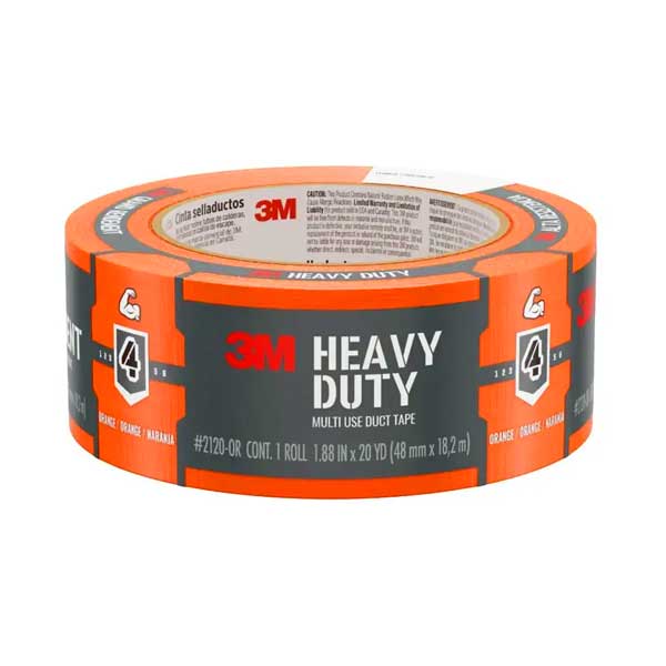 3M™ Heavy Duty Orange Duct Tape, 2120-OR, 1.88 in x 20 yd (48mm x 18.2m)