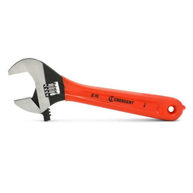 ADJ WRENCH, 6", BLACK, CUSH GRIP, CARDED