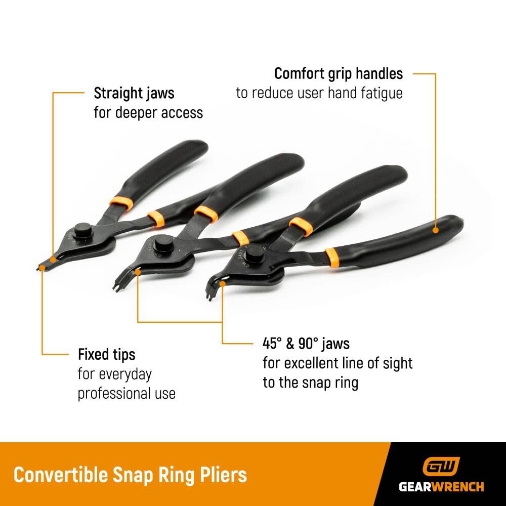 5" CONV SNAP RING PLIER STR .038