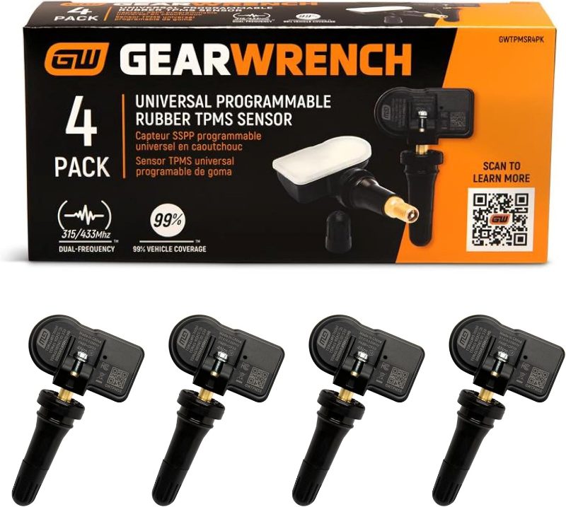 4 PACK RUBBER VALVE TPMS SENSOR