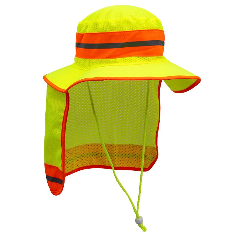 Hi-Vis Ranger Hat,neckshade, refl,LY
