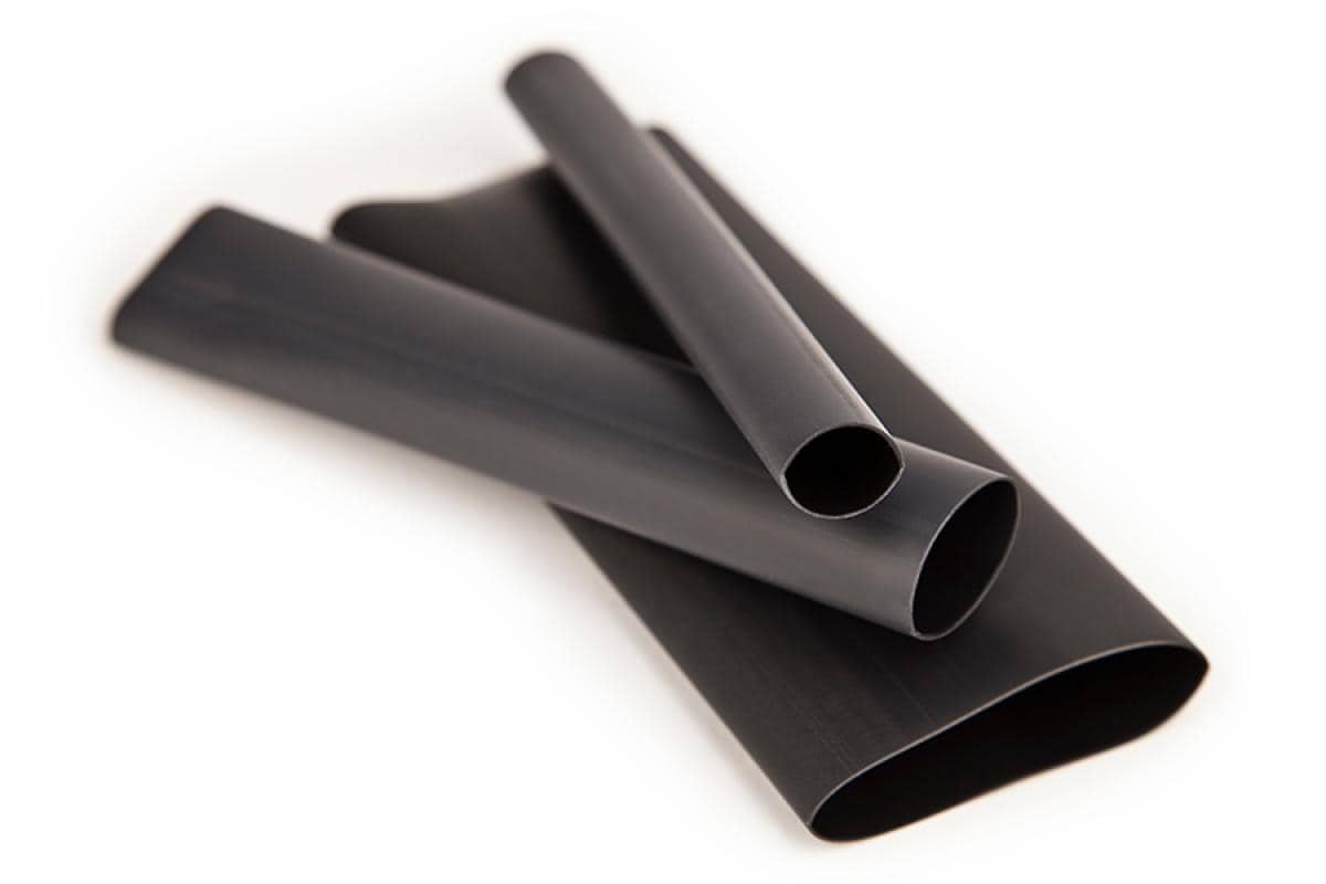 3M™ Heat Shrink Flexible Polyolefin Tubing, EPS-200, black, 3/4 in x 48 in (1.91 cm x 121.92 cm)