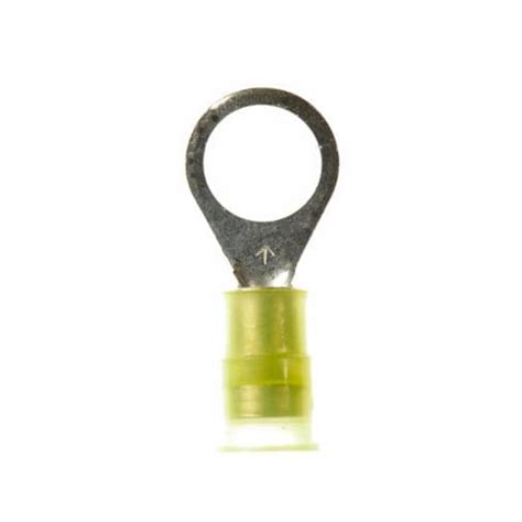 3M™ Scotchlok™ Ring Tongue Terminal, MNG10-38R/SK, yellow, nylon insulated with insulation grip, stud size 3/8 in, 12-10 AWG