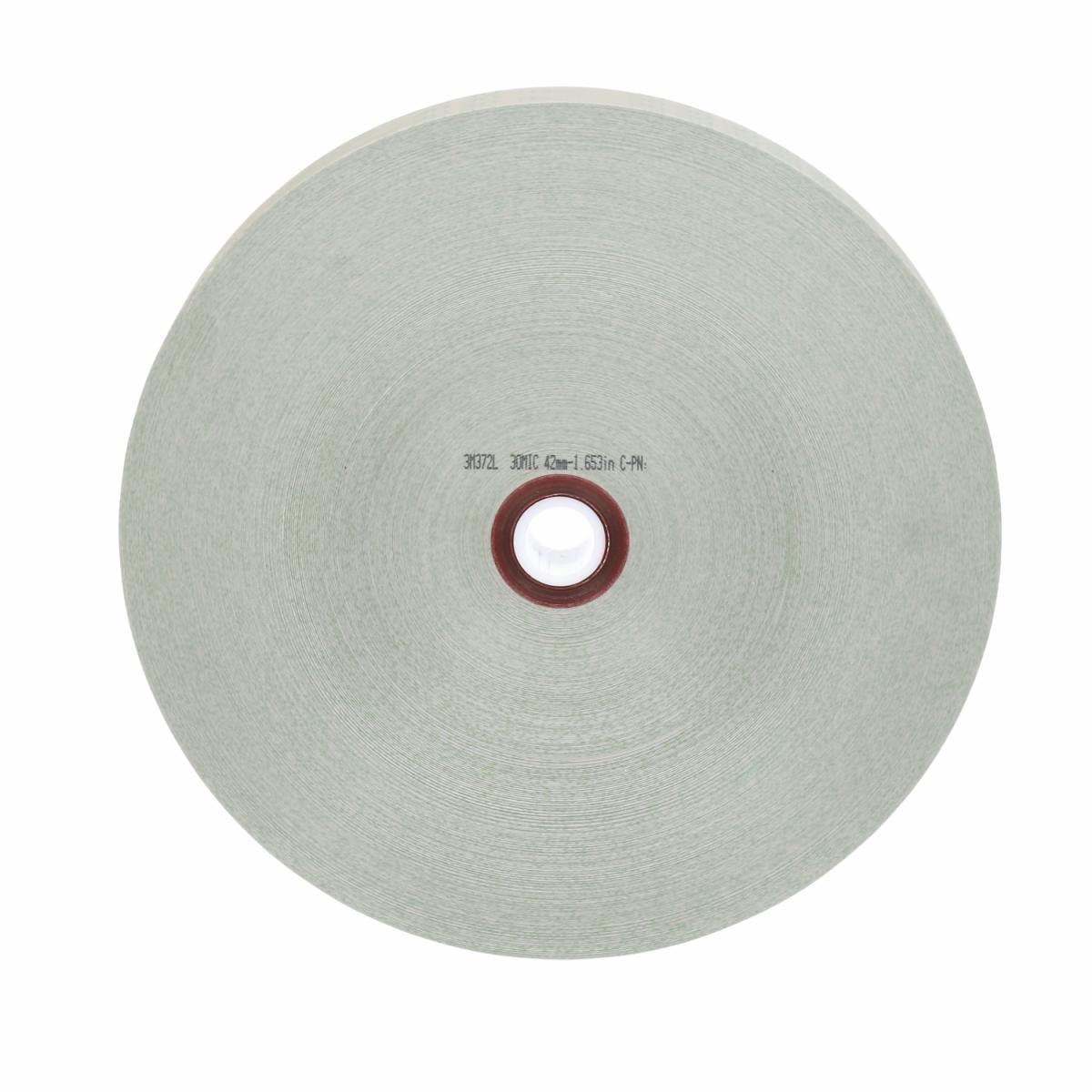 3M™ Microfinishing Film Roll 372L, 20 Mic 5MIL, 19.05 mm x 274 m (3/4 in x 899 ft x 1 in), Plastic Core, ASO, End Roll Mark