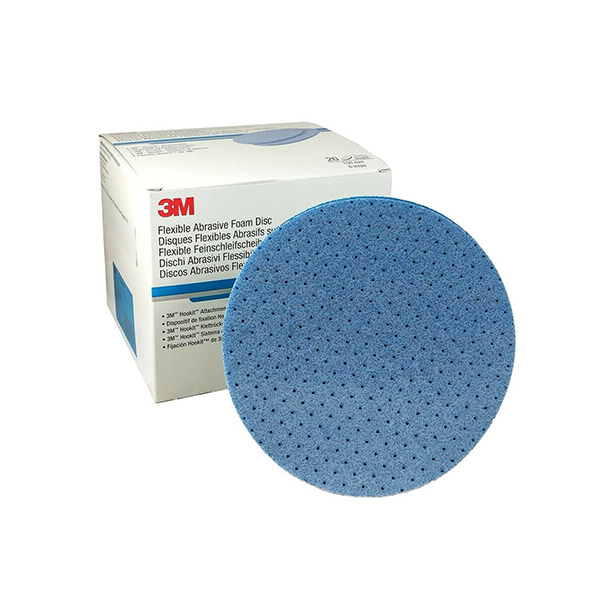 3M™ Hookit™ Flexible Foam Abrasive Disc 33542, P1200, 6 in (150 mm), 20 Discs/Carton, 4 Cartons/Case