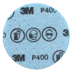 3M™ Hookit™ Flexible Foam Abrasive Disc 33557, P400, 3 in (75 mm), 20 Discs/Carton, 4 Cartons/Case