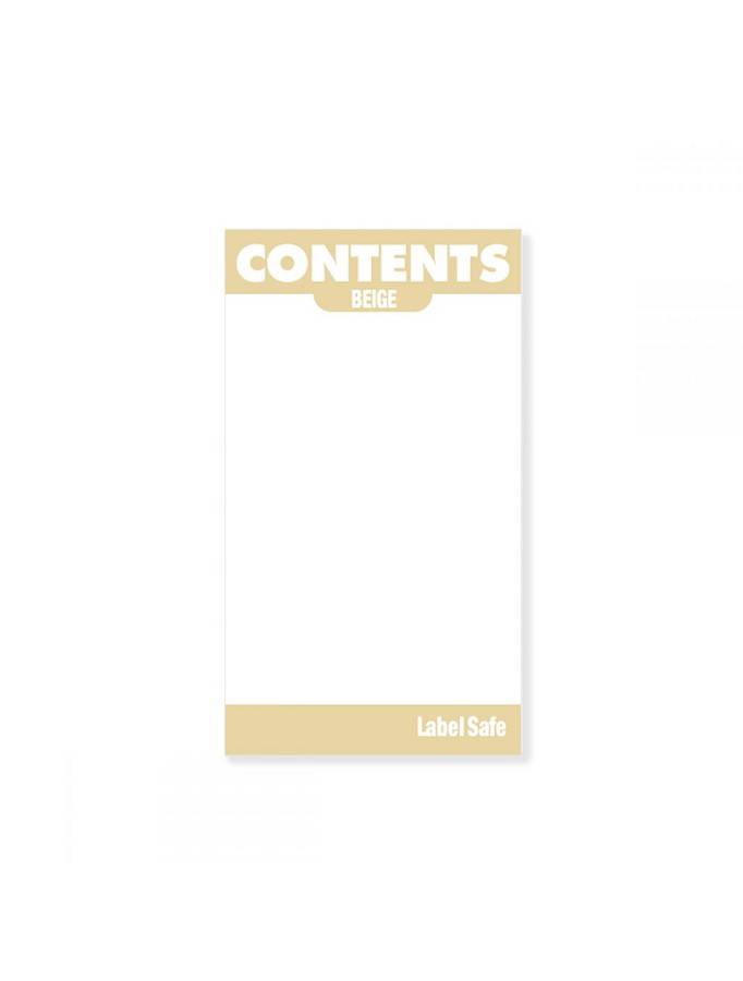 Contents Label – 2" x 3.5"– BEIGE – Adhesive ,