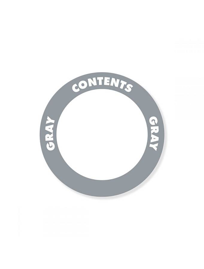 Contents Label – 2" x 3.5"– GRAY – Adhesive ,