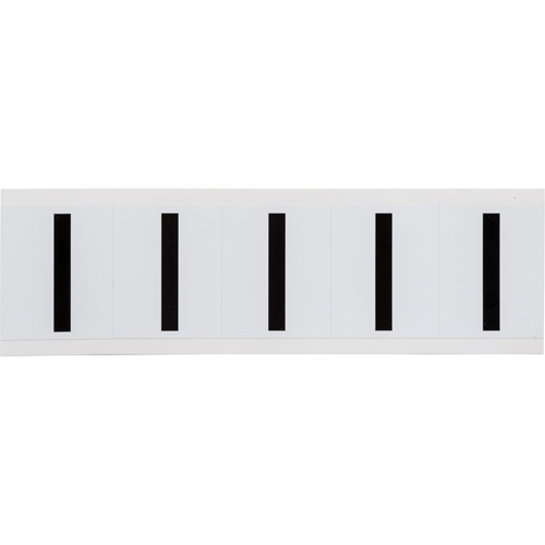 Individual Number and Letter Labels, I, 2" H, Black on White