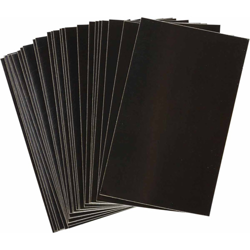 Reflective Individual Number & Letter Labels, Blank, 2-1/2" H, Black