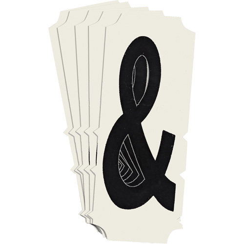 Condensed Quick-Align® Individual Number and Letter Labels, Ampersand (&), 2" H, Black