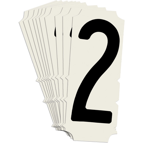 Condensed Quick-Align® Individual Gothic Number and Letter Labels, 2, 2" H, Black