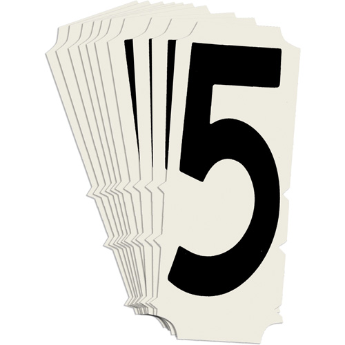 Condensed Quick-Align® Individual Gothic Number and Letter Labels, 5, 2" H, Black