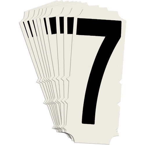 Condensed Quick-Align® Individual Gothic Number and Letter Labels, 7, 2" H, Black