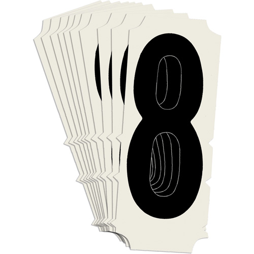 Condensed Quick-Align® Individual Gothic Number and Letter Labels, 8, 2" H, Black
