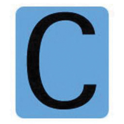 Condensed Quick-Align® Individual Gothic Number and Letter Labels, C, 2" H, Black