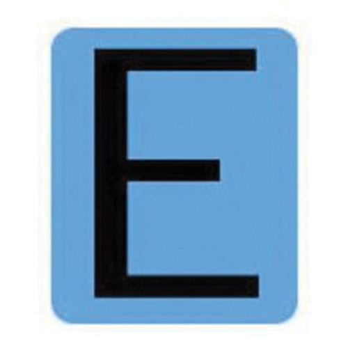 Condensed Quick-Align® Individual Gothic Number and Letter Labels, E, 2" H, Black