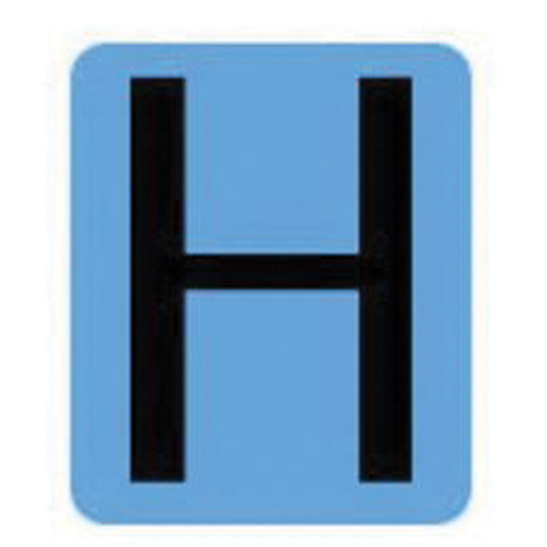 Condensed Quick-Align®Individual Gothic Number and Letter Labels, H, 2" H, Black