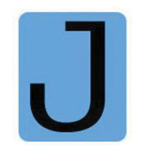 Condensed Quick-Align®Individual Gothic Number and Letter Labels, J, 2" H, Black