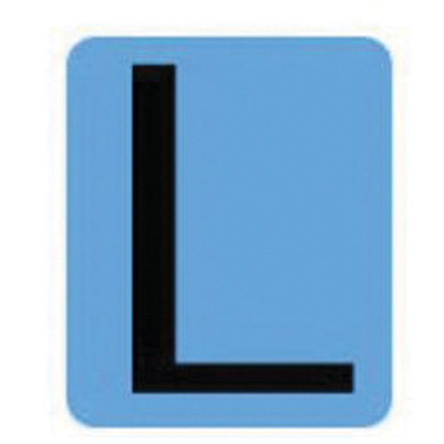 Condensed Quick-Align®Individual Gothic Number and Letter Labels, L, 2" H, Black