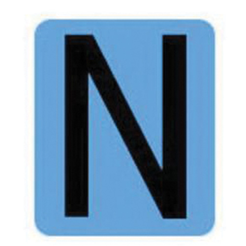 Condensed Quick-Align® Individual Gothic Number & Letter Labels, N, 2" H, Black