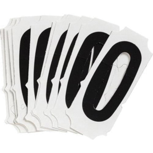 Condensed Quick-Align® Individual Gothic Number & Letter Labels, O, 2" H, Black