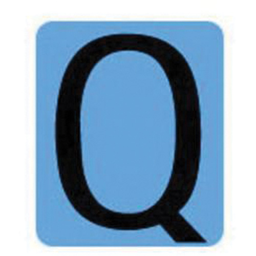 Condensed Quick-Align® Individual Gothic Number & Letter Labels, Q, 2" H, Black