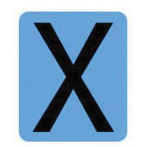 Condensed Quick-Align® Individual Gothic Number & Letter Labels, X, 2" H, Black
