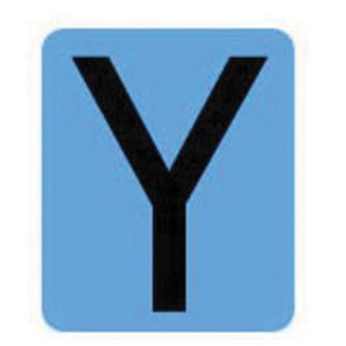 Condensed Quick-Align® Individual Gothic Number & Letter Labels, Y, 2" H, Black