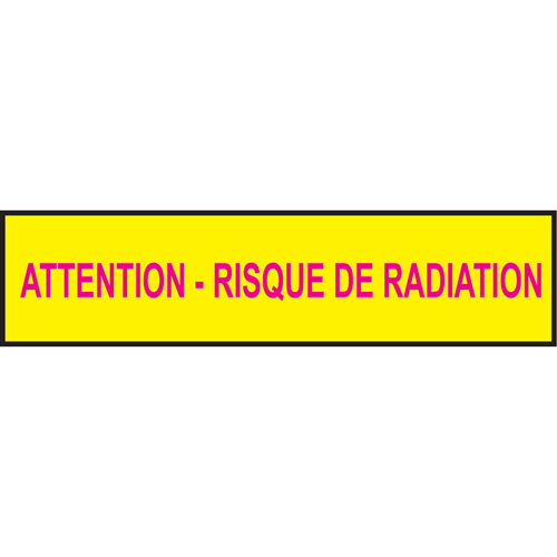 Barricade Tape, French, 3" W x 1000' L, 3.5 mils, Magenta on Yellow