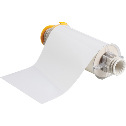 High-Performance Label Printer Tape, Polyester, White, 7" Width