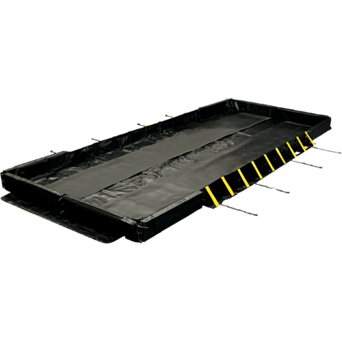 Stinger Collapsible Berm, 3231 US gal. Capacity, 36' W x 12' L x 12" H, Snap-Up Bracket