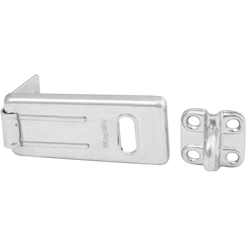 General Security Hardened Steel Hasp, Silver