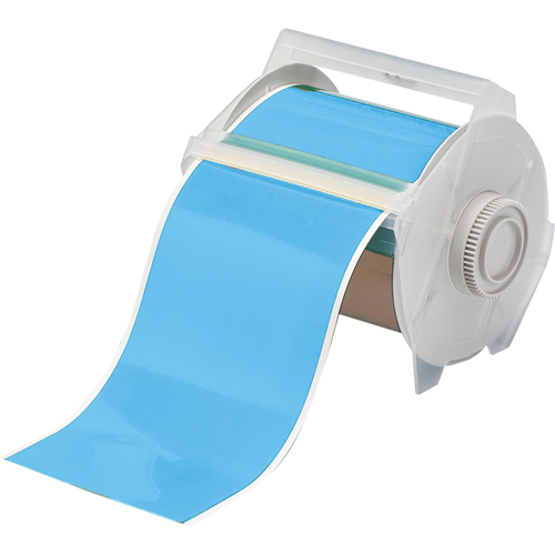 Printer Tape, Vinyl, Blue, 4" Width