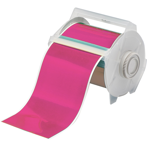 Printer Tape, Vinyl, Pink, 1.125" Width