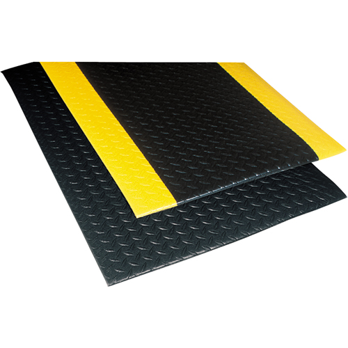 No. 419 Sof-Tred™ with Dyna-Shield™ Mats, Diamond, 3' x 12' x 1/2", Black, PVC