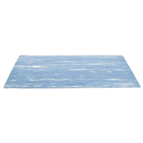 No. 970 Marble Sof-Tyle™ Grande Mats, Smooth, 3' x 72' x 1", Blue, Rubber