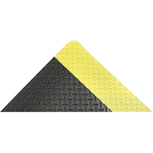 Saddle Trax™ Anti-Fatigue & Ergonomic Floor Mat, Diamond, 2' x 3' x 1", Black/Yellow, Vinyl
