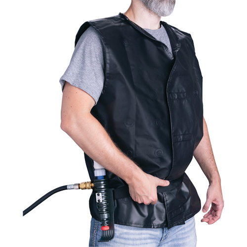 ALLEGRO INDUSTRIES Vortex Cooling Vest with Plastic Cooler, Large, Black