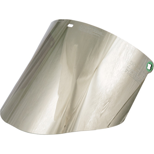 Molded Faceshield Window, Polycarbonate, Green Tint